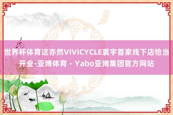 世界杯体育这亦然VIVICYCLE寰宇首家线下店恰当开业-亚博体育 - Yabo亚博集团官方网站